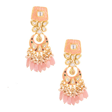 Embellished with kundan & on back side meenakari comes